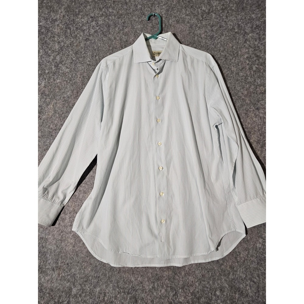 Gitman Bros Mens Classic Fit Striped Long Sleeve Button Up Shirt Size L USA